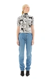 Coperni Funnel-neck Cartoon-print T-shirt In Black/white