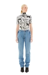 Coperni Open Hip Jeans In Washed Blue