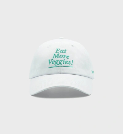 Sporty And Rich Eat More Veggies Hat In White