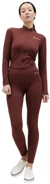 Sporty And Rich Runner Script Sports Jacket In Maroon