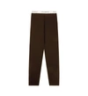 Sporty And Rich Serif Logo Knitted Leggings In Chocolate