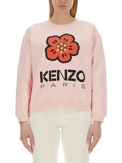Kenzo Boke Placed Regular Sweatshirt In Pink