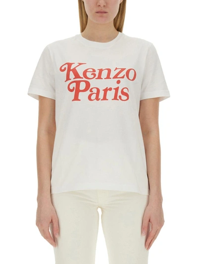 Kenzo T-shirt With Print In White