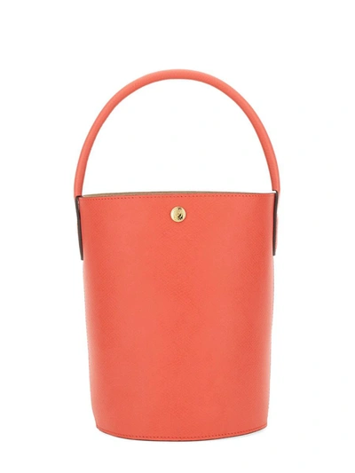 Longchamp Cuir De Russie Bucket Bag In Red