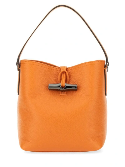 Longchamp Small Roseau Bag In Orange