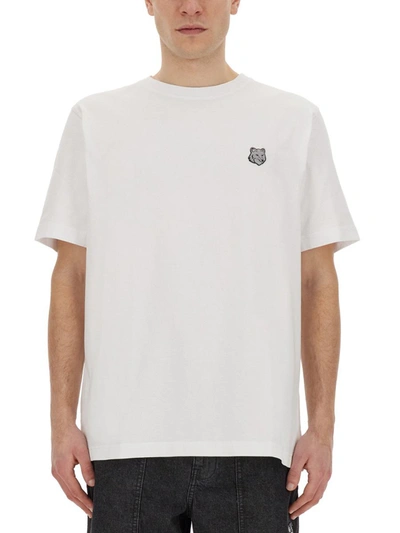 Maison Kitsuné T-shirt With Fox Patch In White