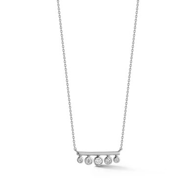 Dana Rebecca Designs Lulu Jack Graduating Bezel Mini Bar Necklace In White Gold
