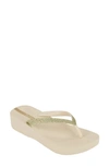 IPANEMA IPA GLITTER WEDGE FLIP FLOP