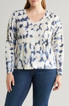 NIC + ZOE ROLLING CLOUDS V-NECK SWEATER