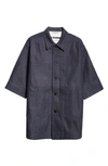 Jil Sander Oversize Denim Overshirt In Magnet