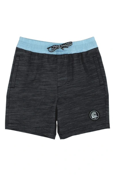 Feather 4 Arrow Kids' Seafarer Hybrid Swim Trunks In Black