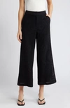 Kobi Halperin Anisa Lace Wide Leg Crop Pants In Black