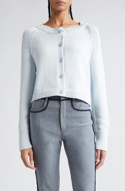 Cinq À Sept Millie Knitted Cropped Cardigan In Blue