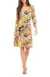 KAREN KANE FLORAL A-LINE DRESS