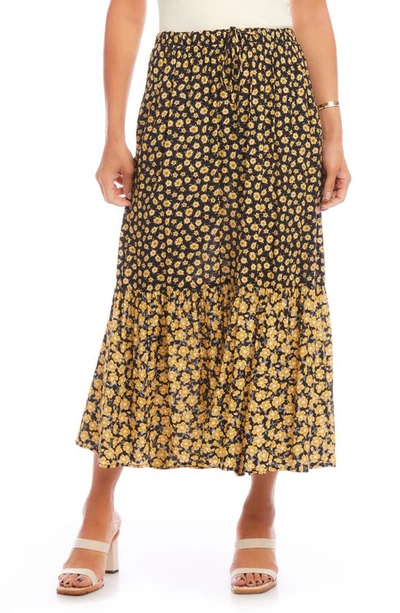 Karen Kane Floral Print Midi Skirt