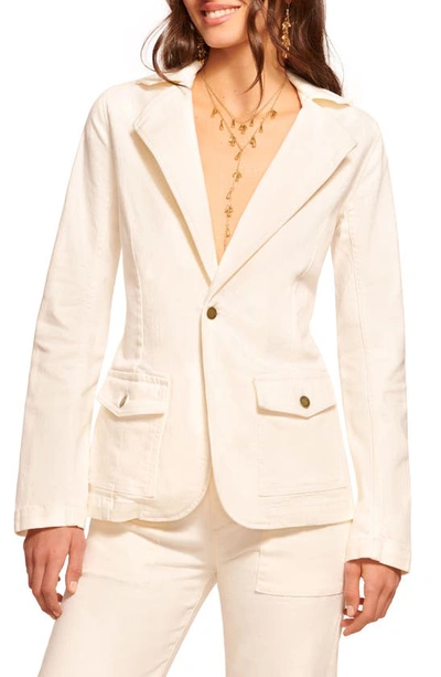 Ramy Brook Lia Denim Blazer In Gold