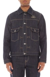 CULT OF INDIVIDUALITY EMBROIDERED DENIM TRUCKER JACKET