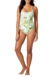 TOMMY BAHAMA PARADISE FRONDS REVERSIBLE ONE-PIECE SWIMSUIT