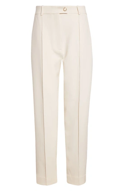 ST JOHN ST. JOHN COLLECTION STRETCH CREPE TAPERED ANKLE PANTS