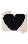 Domani Home Heart Knit Baby Blanket In Black/ Natural