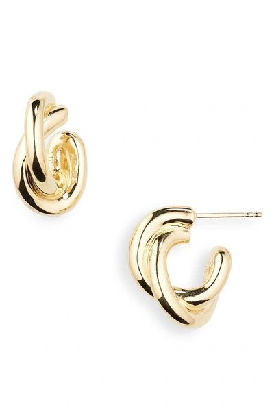 Lie Studio The Diana Hoop Earrings In 18k Goldplate Sterling Silver