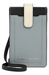Marc Jacobs Leather Phone Crossbody Bag In Marshmallow Multi