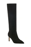 Marc Fisher Ltd Qulie Pointed Toe Over The Knee Boot In Black Suede