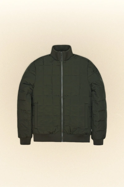 Rains Green Liner High Neck Jacket