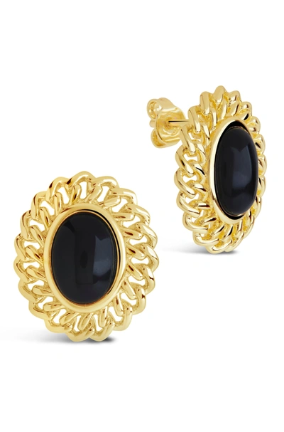 Sterling Forever Ainsley Studs In Gold-plated