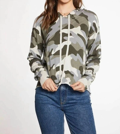 Chaser Camo Long Sleeve Hoodie In Multi