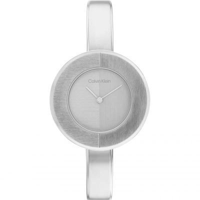 Calvin Klein Stainless Steel Bangle Bracelet Watch 32mm In Silver