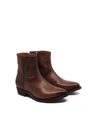 FRYE WOMEN'S BILLY INSIDE ZIP STONE BOOTIES IN BROWN