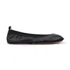 Yosi Samra Nina Foldable Ballet Flat In Hunter Green Peta-approved Vegan Leather In Black