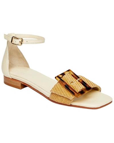 J.mclaughlin Caren Leather-trim Sandal In Gold