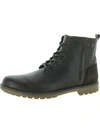CREVO CARDEN MENS PEBBLED LEATHER ANKLE BOOTS