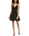 SANDRO SURPLICE MINI DRESS