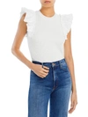 LUCY PARIS WOMENS RIBBED TEE BLOUSE