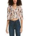 Ba&sh Ba & Sh Woman Top White Size 3 Viscose In Pink
