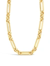 Sterling Forever Large Oval Link Necklace In Gold
