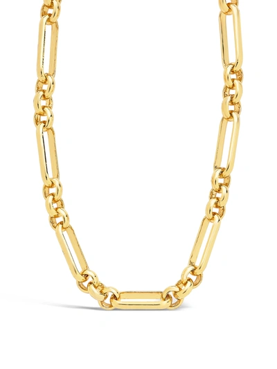 Sterling Forever Large Oval Link Necklace In Gold