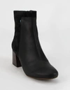 TOMS WOMEN'S EMMY LEATHER BOOTIES IN BLACK