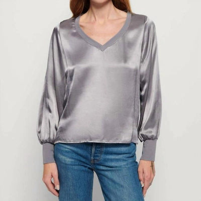 Nation Ltd Ayra Blouse In Smoke In Grey