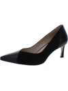 27 EDIT FARIS WOMENS LEATHER POINTED TOE PUMPS