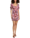 Ba&sh Women's Squareneck Mini Sheath Dress In Orange