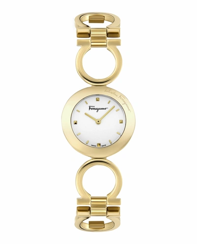 Ferragamo Women's Gancino Stainless Steel Bracelet Watch/28mm In Gold