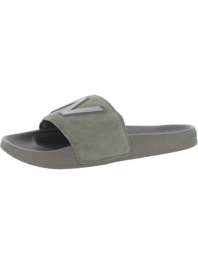 New Balance 200 Icons Mens Open Toe Slip On Pool Slides In Grey