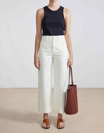 Apiece Apart Chino Merida Pant In Cream In White