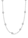 Sterling Forever Stationed Pearl Face Mask Chain In Multi