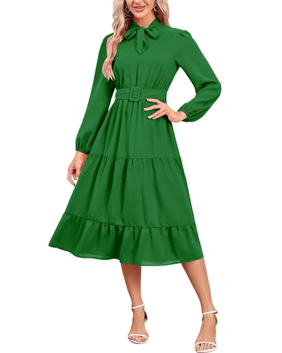 Vera Dolini Midi Dress In Green