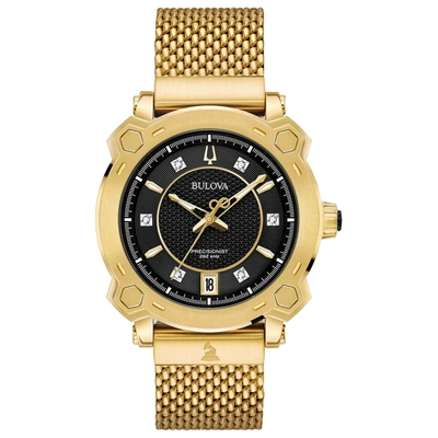 Bulova Women's 38mm Black Quartz Watch In Gold